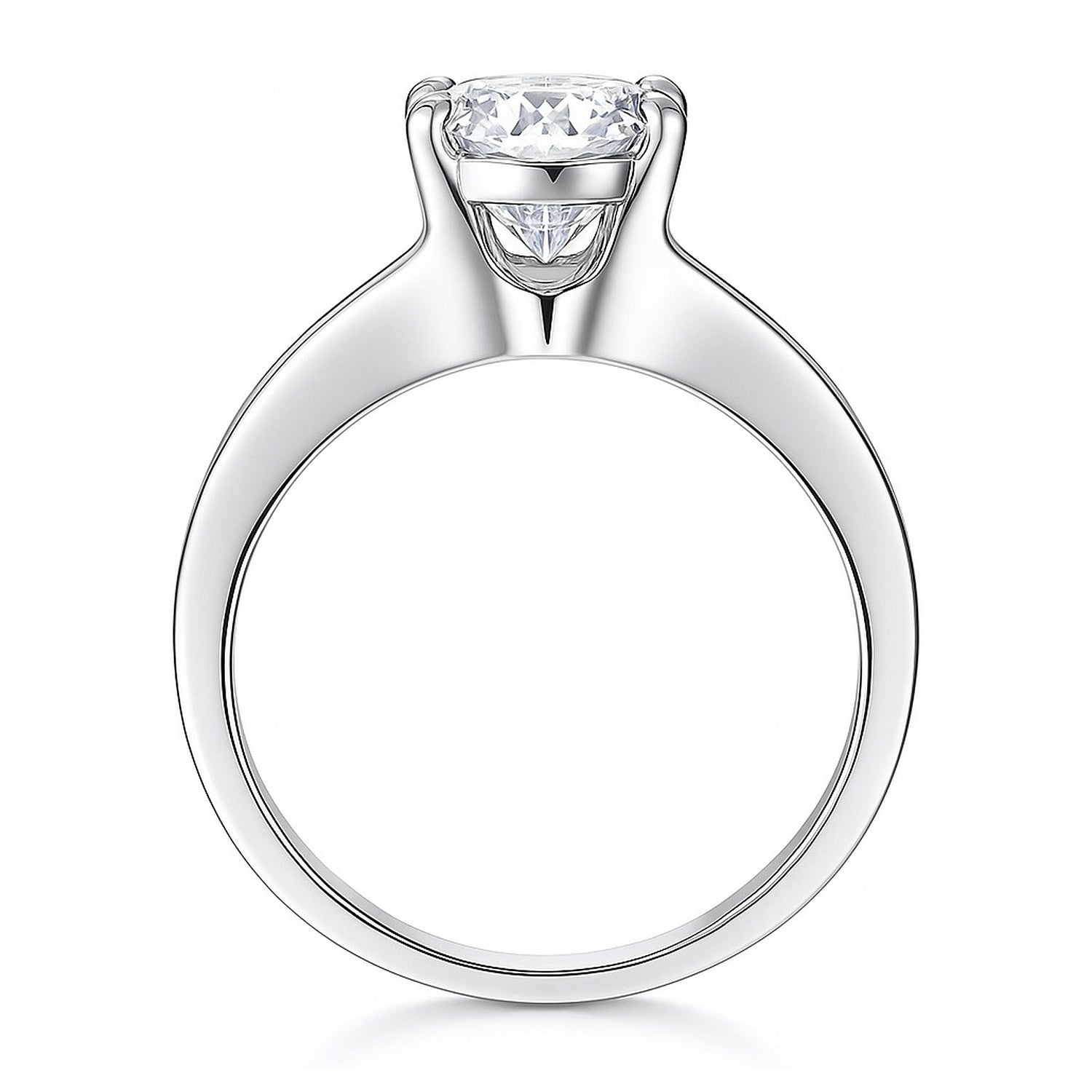 Solitaire 3ct Pear CZ Ring in Sterling Silver