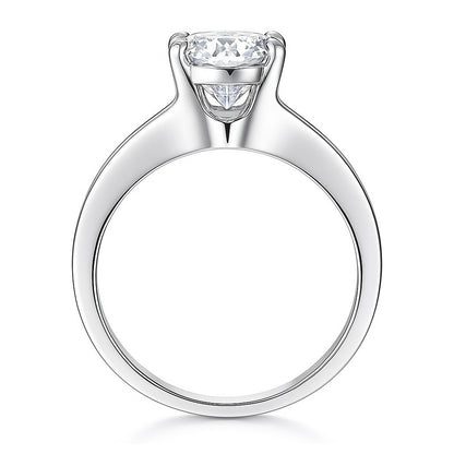 Solitaire 3ct Pear CZ Ring in Sterling Silver