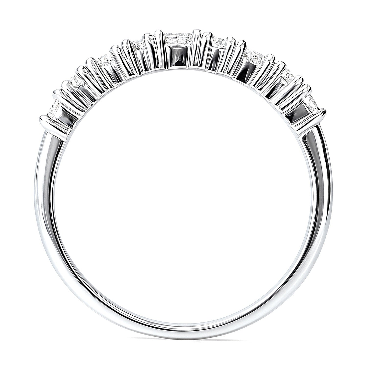 Art Deco CZ Eternity Ring in Sterling Silver