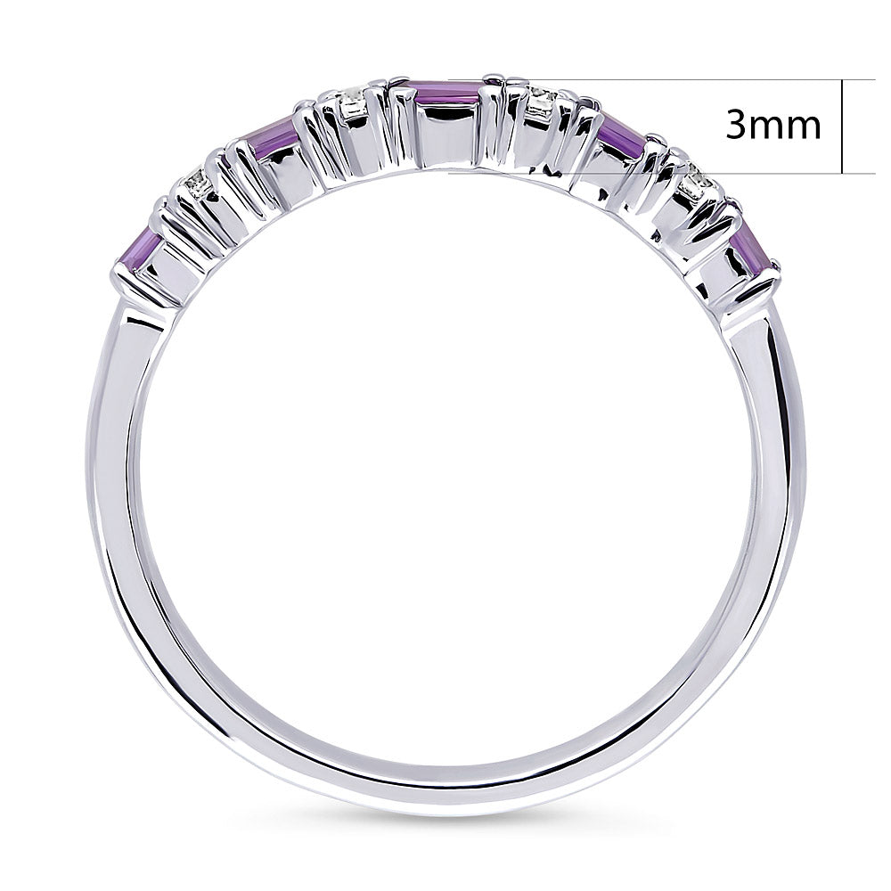 Alternate view of Art Deco CZ Eternity Ring in Sterling Silver, 6 of 7