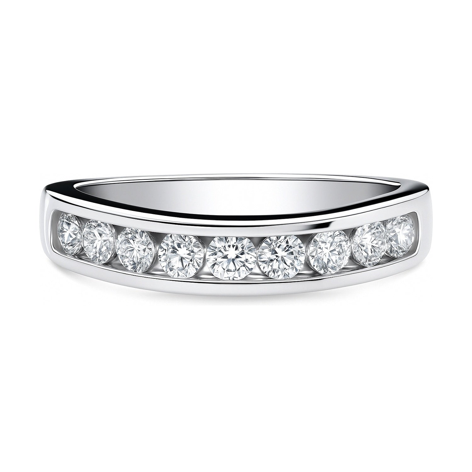 Half Eternity Rings: Sterling Silver & Cubic Zirconia – BERRICLE