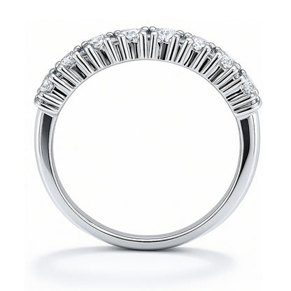 Art Deco CZ Eternity Ring in Sterling Silver