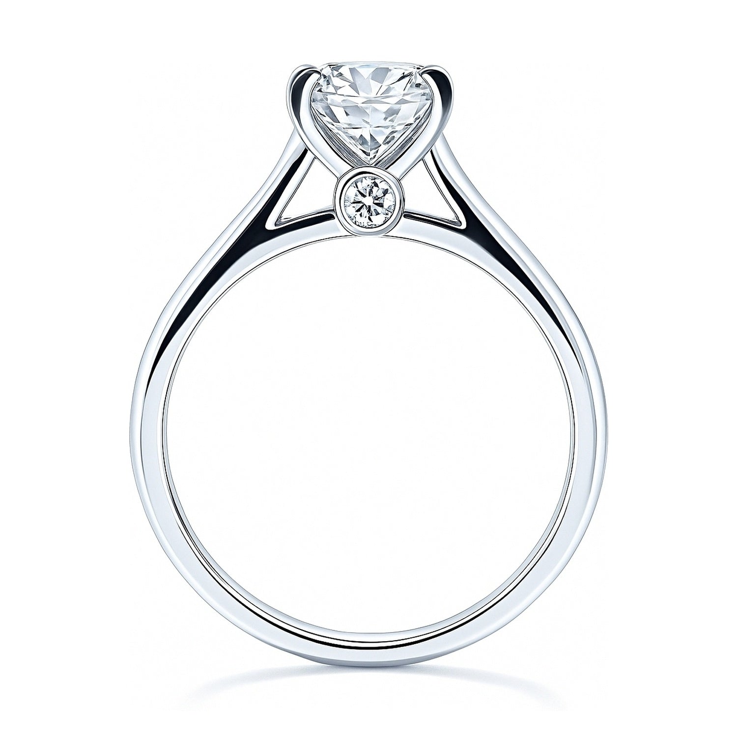 Solitaire 1.2ct Princess CZ Ring in Sterling Silver, 8 of 9