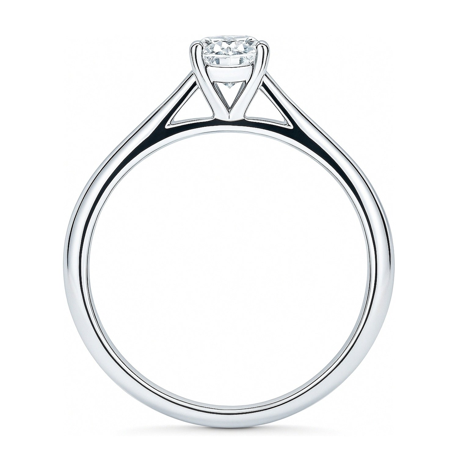 Solitaire 0.4ct Princess CZ Ring in Sterling Silver