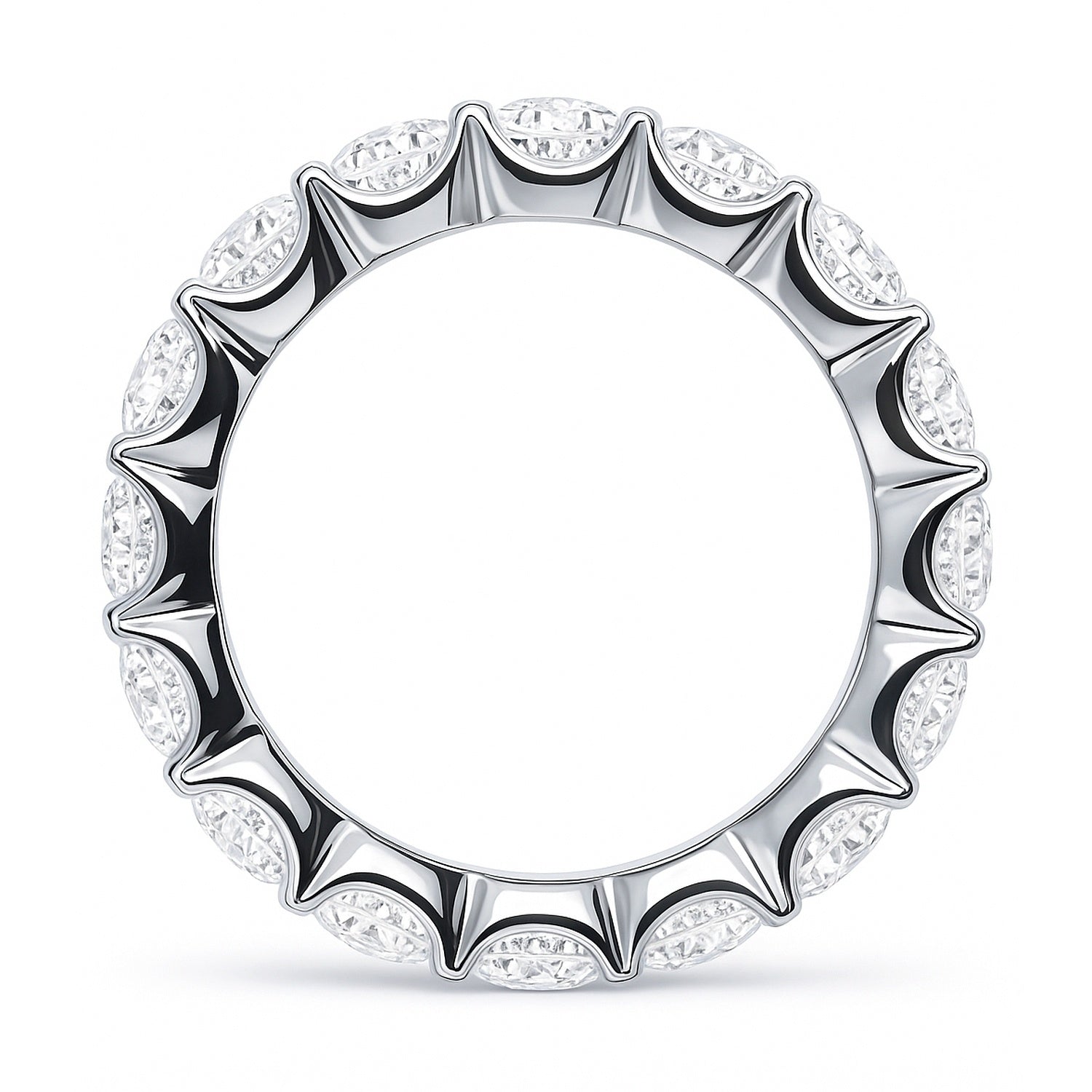 CZ Eternity Ring in Sterling Silver