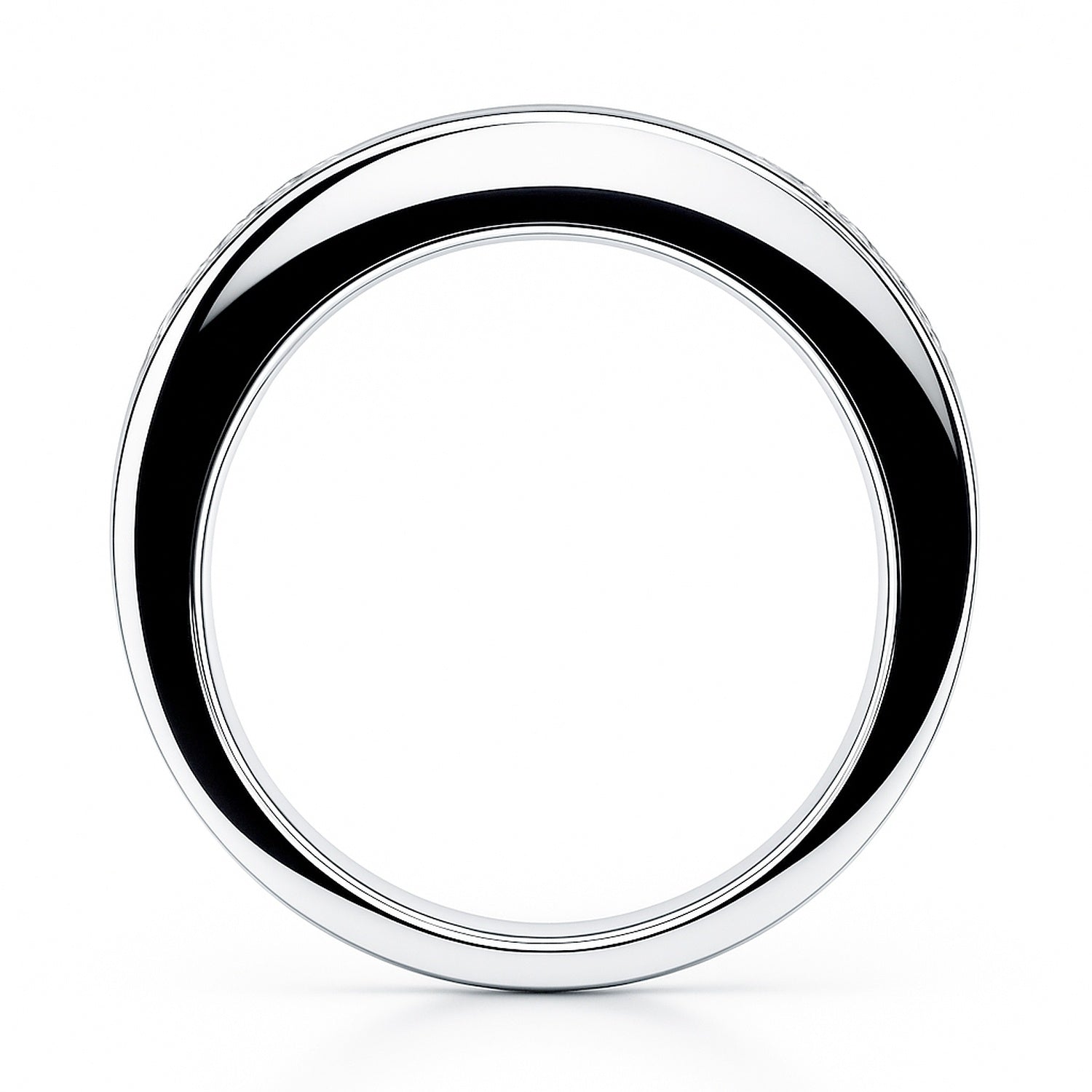 5-Stone Channel Emerald Cut CZ Eternity Ring in Sterling Silver, 8 of 9