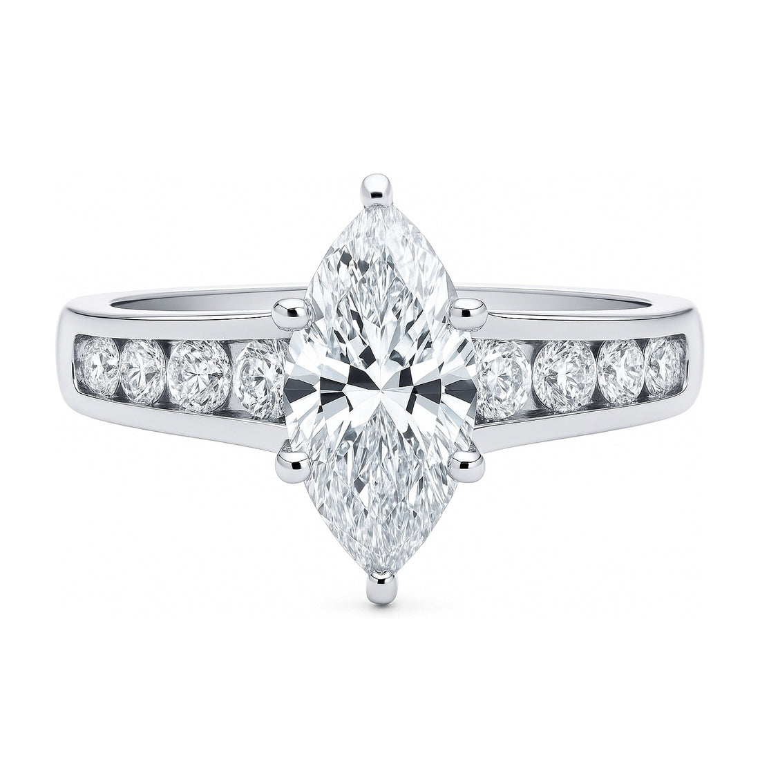 Solitaire 1.6ct Marquise CZ Ring in Sterling Silver