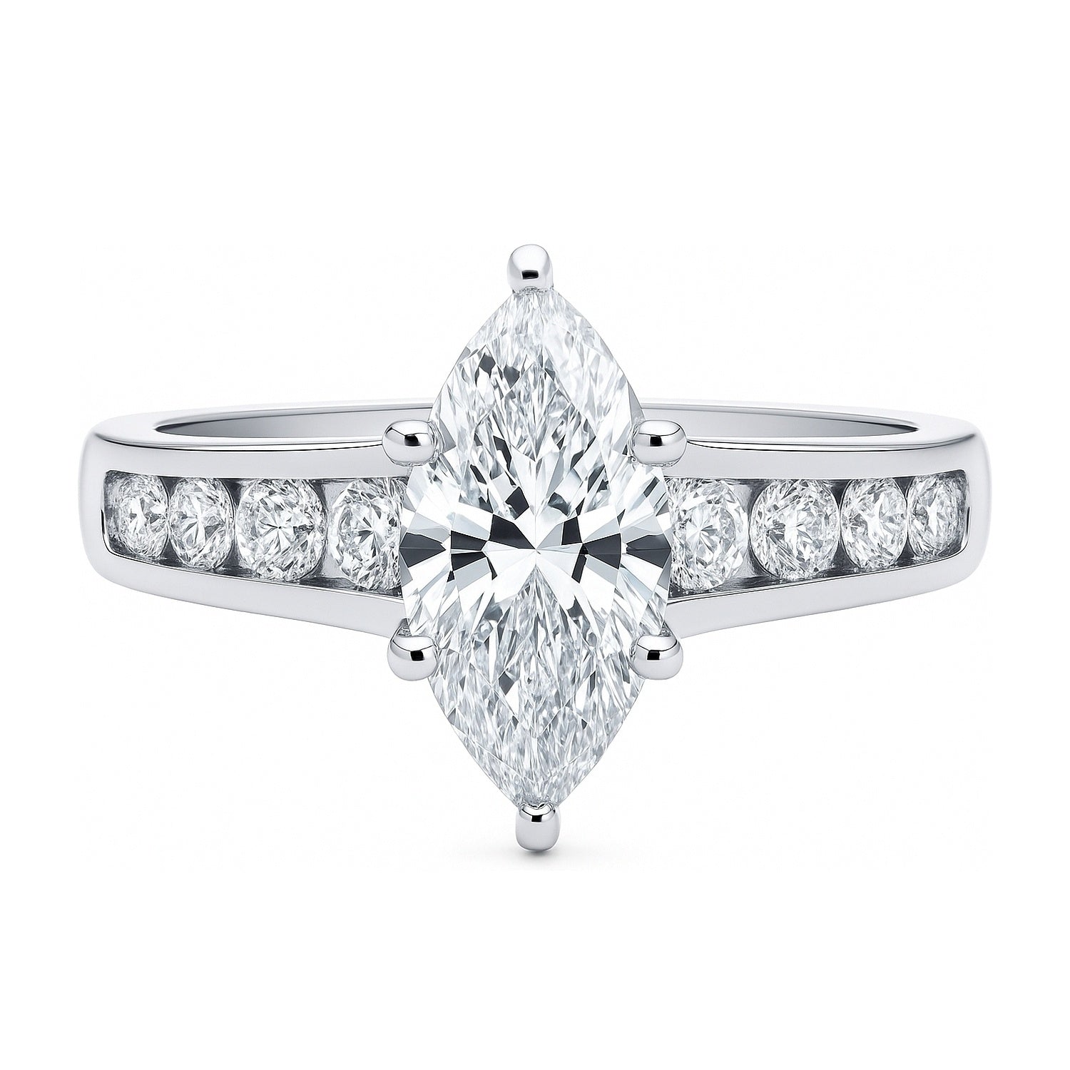 Solitaire 1.6ct Marquise CZ Ring in Sterling Silver, 1 of 11