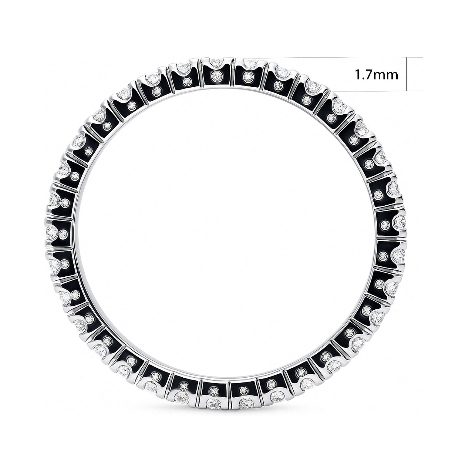 CZ Eternity Ring in Sterling Silver, 5 of 14