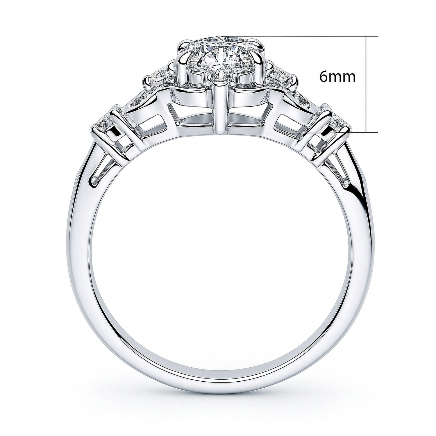 Halo Art Deco Oval CZ Ring in Sterling Silver, 8 of 19