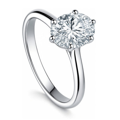 Solitaire 1.8ct Oval CZ Ring in Sterling Silver