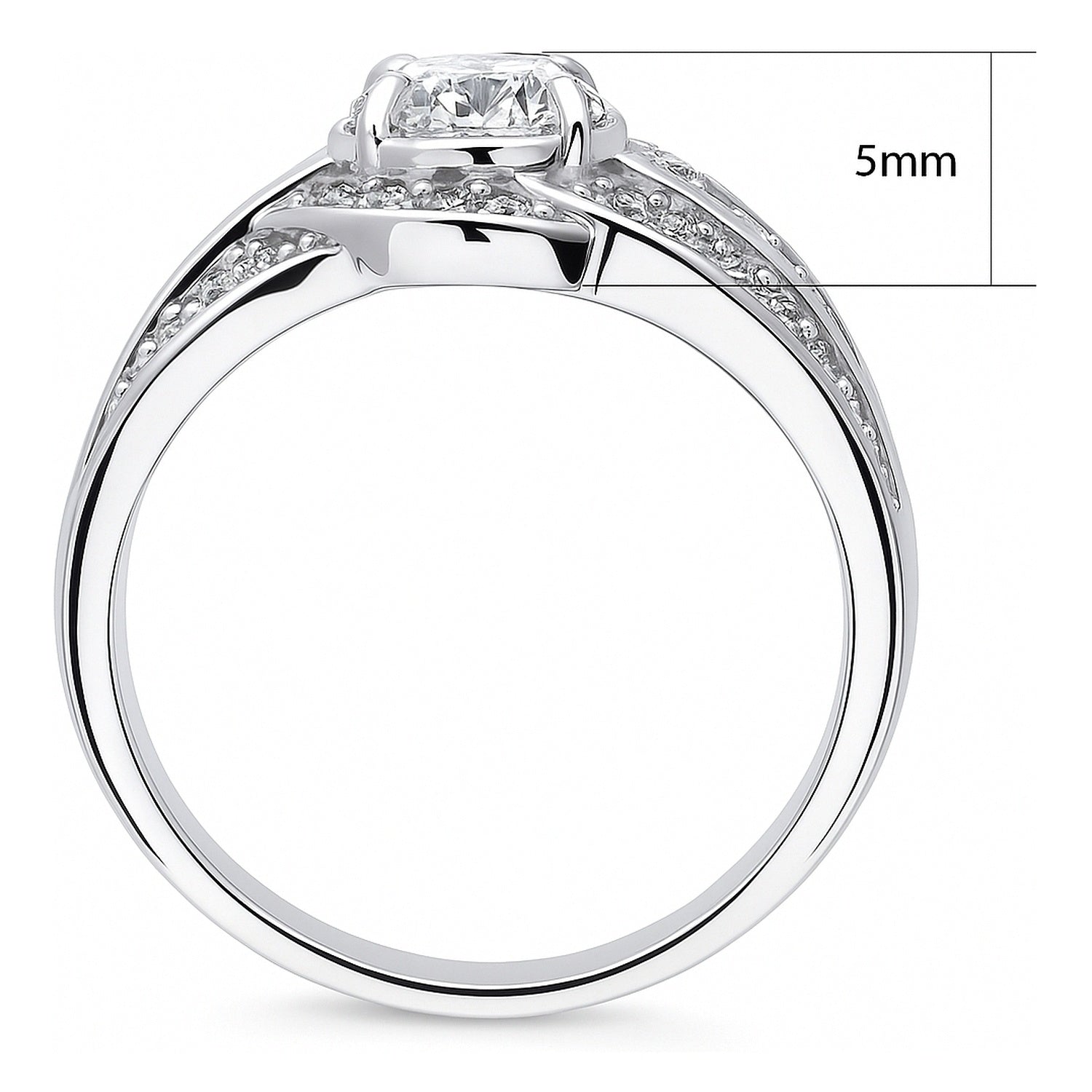 Halo Woven Art Deco Oval CZ Ring in Sterling Silver