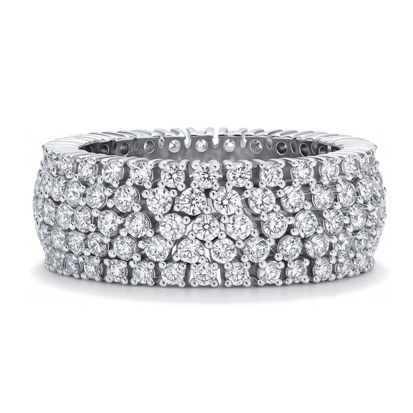 Sterling Silver Cubic Zirconia CZ Eternity Ring #R1881-01 – BERRICLE