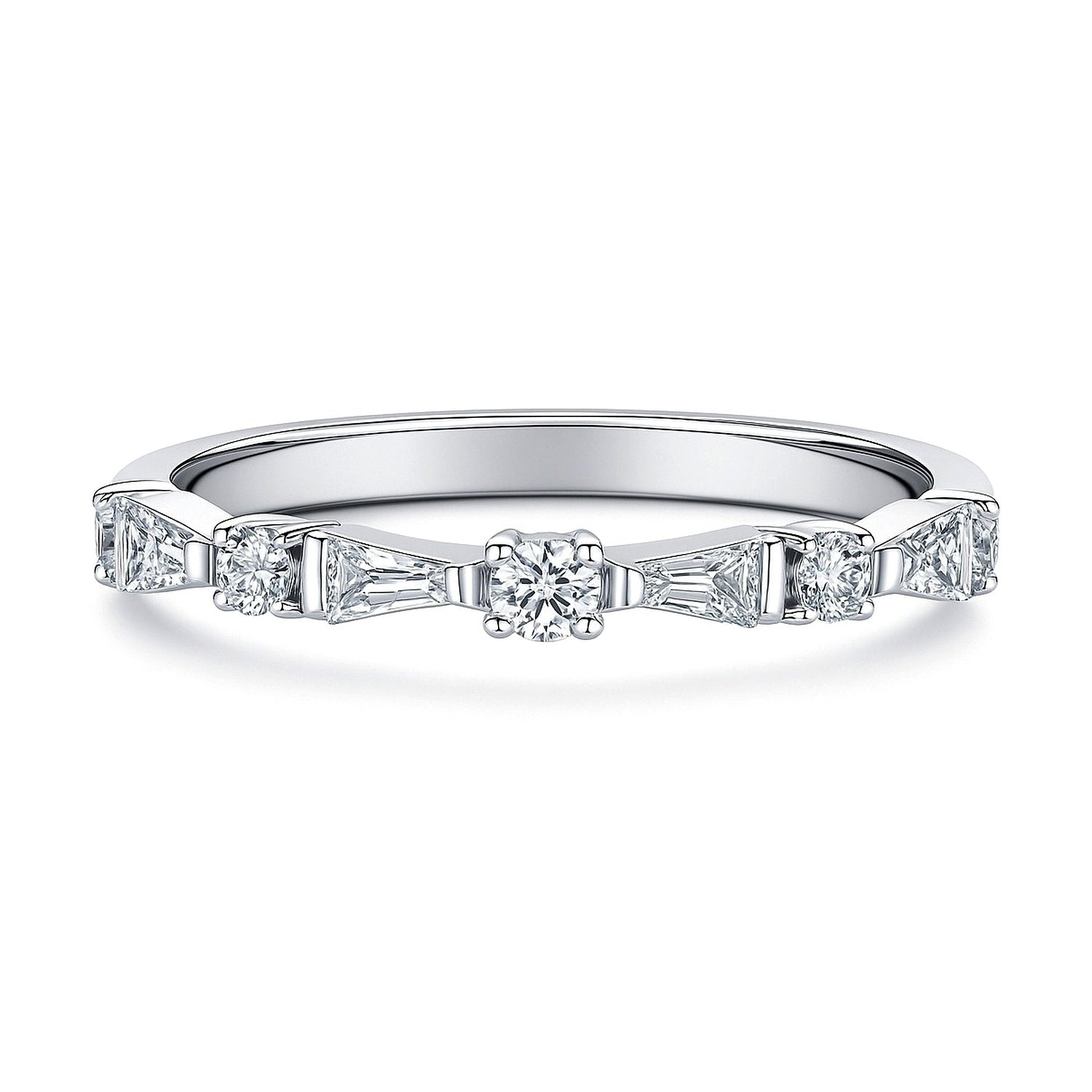 Half Eternity Rings: Sterling Silver & Cubic Zirconia – BERRICLE