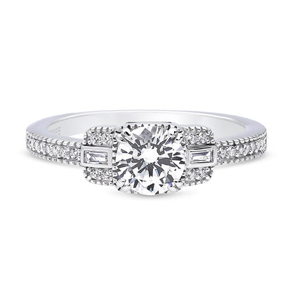 Art Deco CZ Ring in Sterling Silver