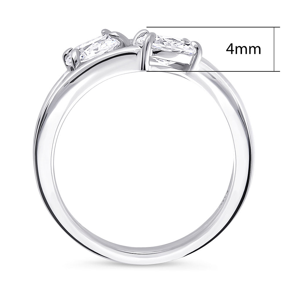 Sterling Silver 4mm Petite CZ Promise Ring Sterling Silver 4mm Petite CZ Promise Ring