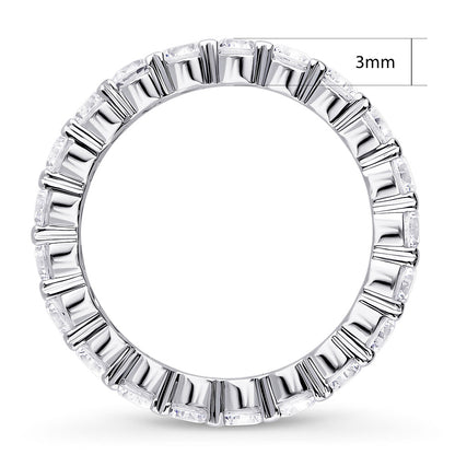 Pave CZ Eternity Ring in Sterling Silver