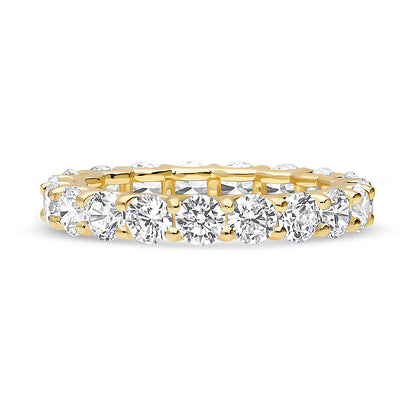Pave CZ Eternity Ring in Gold Flashed Sterling Silver