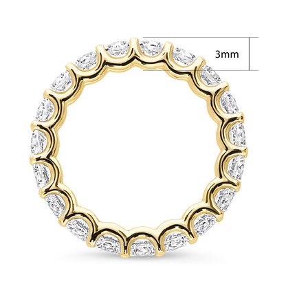 Pave CZ Eternity Ring in Gold Flashed Sterling Silver