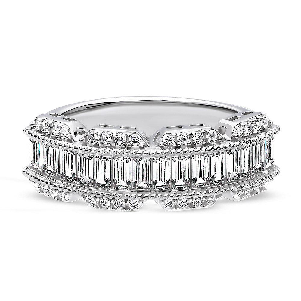 Art Deco CZ Band Ring in Sterling Silver, 1 of 11