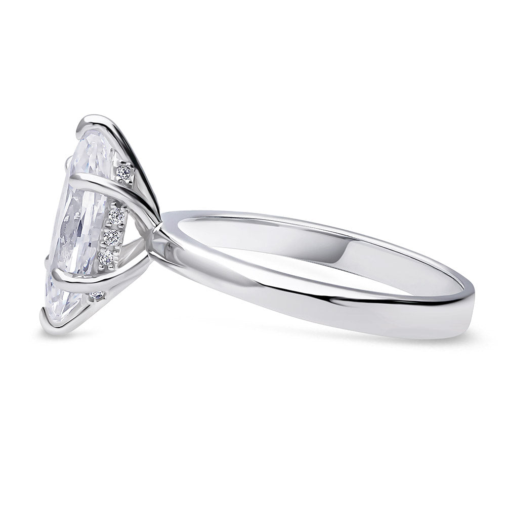 Solitaire 1.6ct Marquise CZ Ring in Sterling Silver