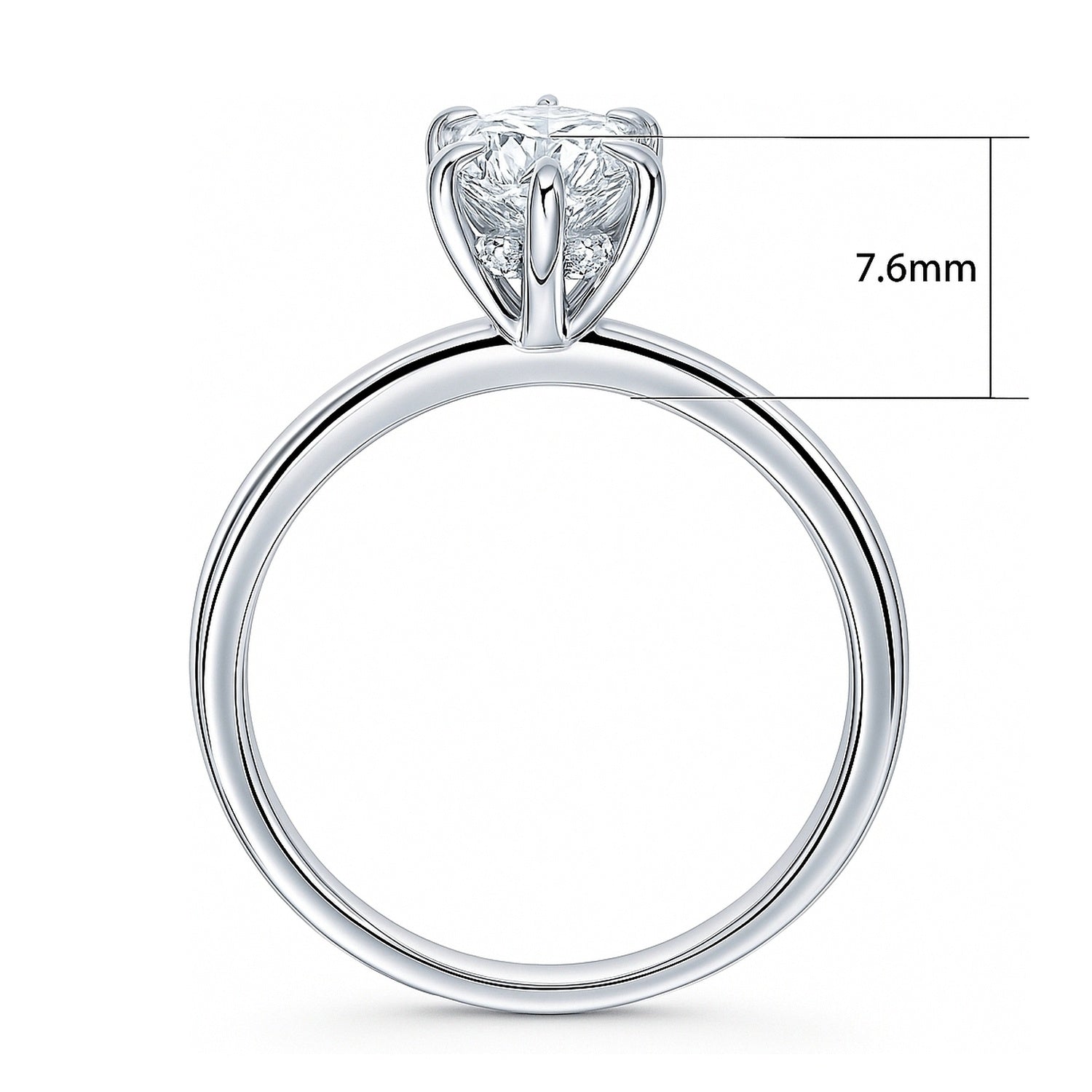 Solitaire 1.6ct Marquise CZ Ring in Sterling Silver