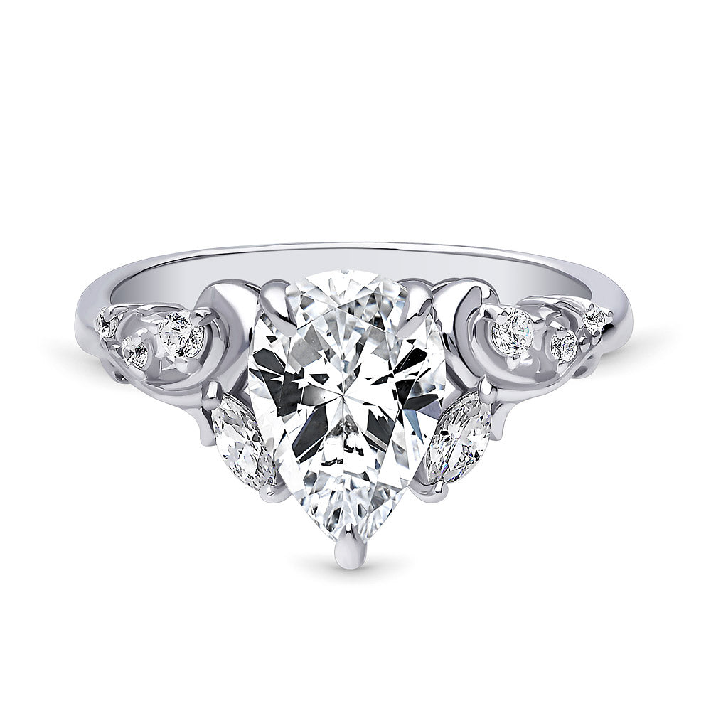 Filigree CZ Ring in Sterling Silver