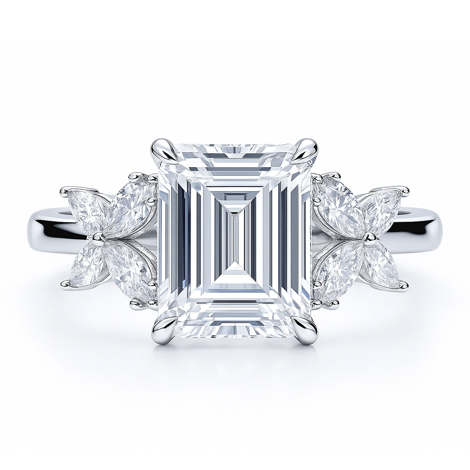 Flower CZ Ring in Sterling Silver, 1 of 9