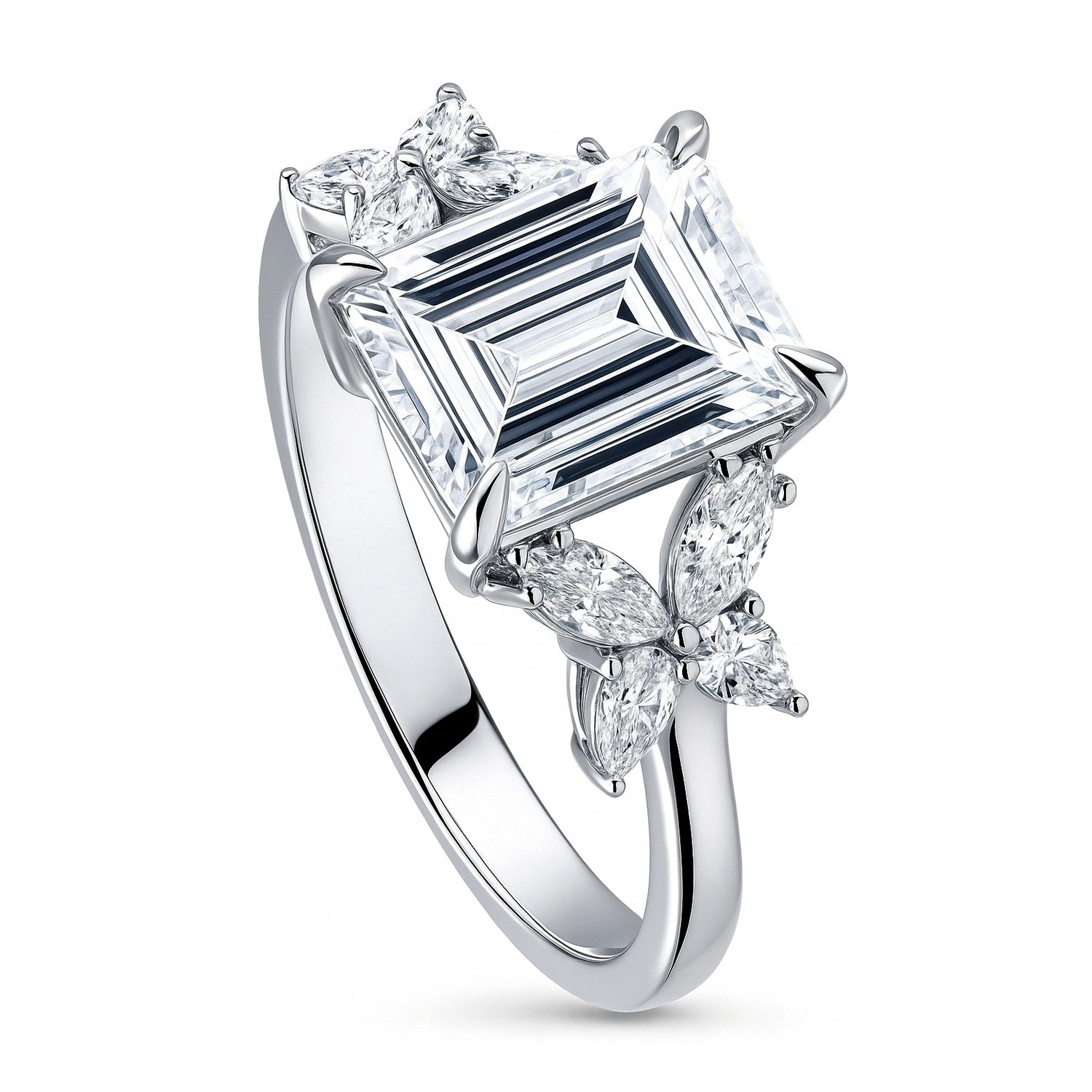 Flower CZ Ring in Sterling Silver, 4 of 9