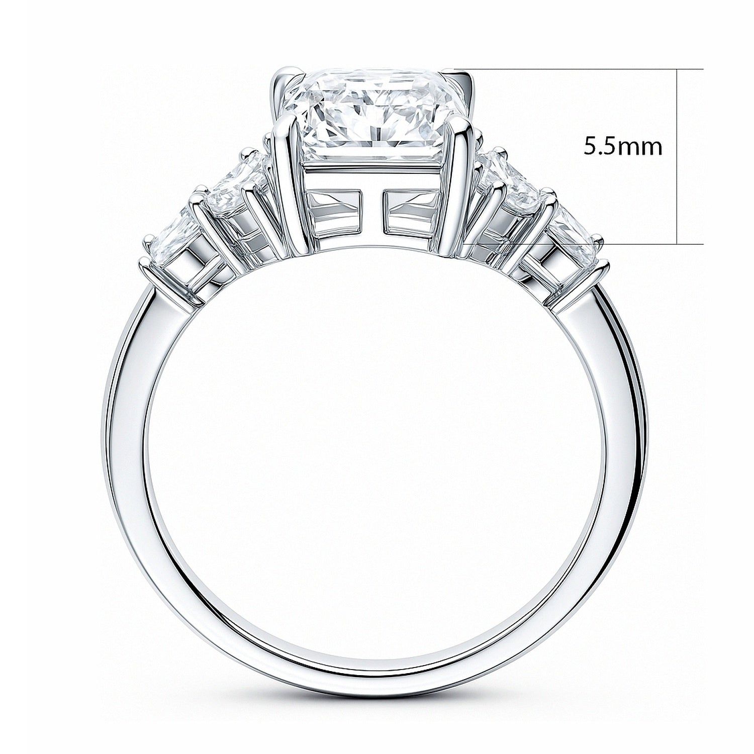 Flower CZ Ring in Sterling Silver, 8 of 9
