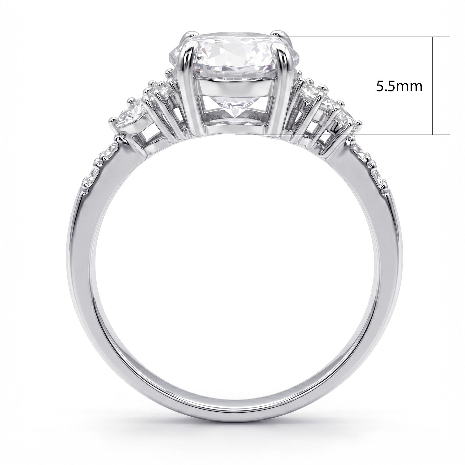 Flower Cluster CZ Ring in Sterling Silver, 5 of 6