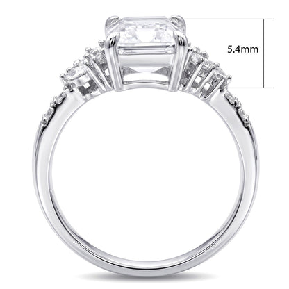 Flower Cluster CZ Ring in Sterling Silver