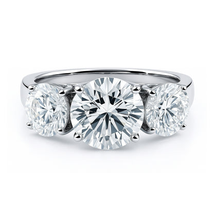 3-Stone 2ct CZ Ring in Sterling Silver