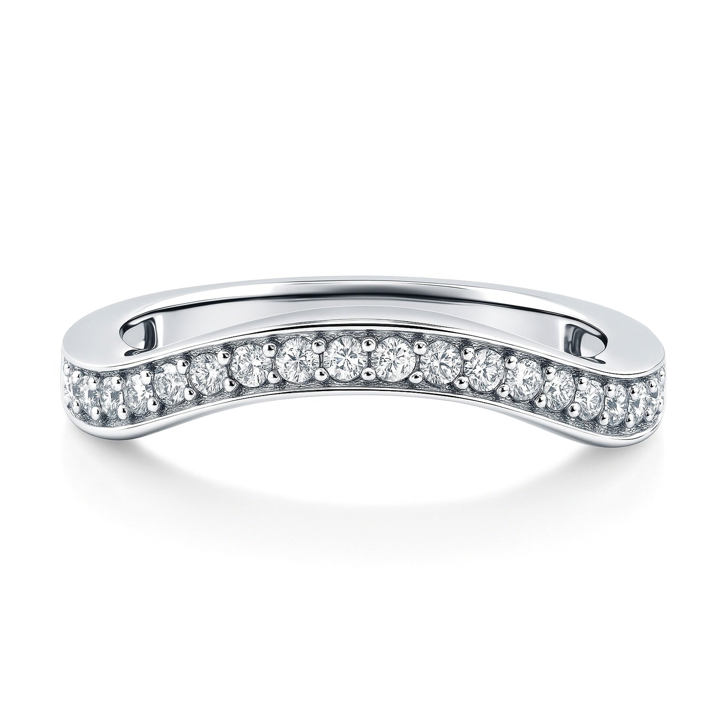 Pave CZ Eternity Ring in Sterling Silver, 1 of 9