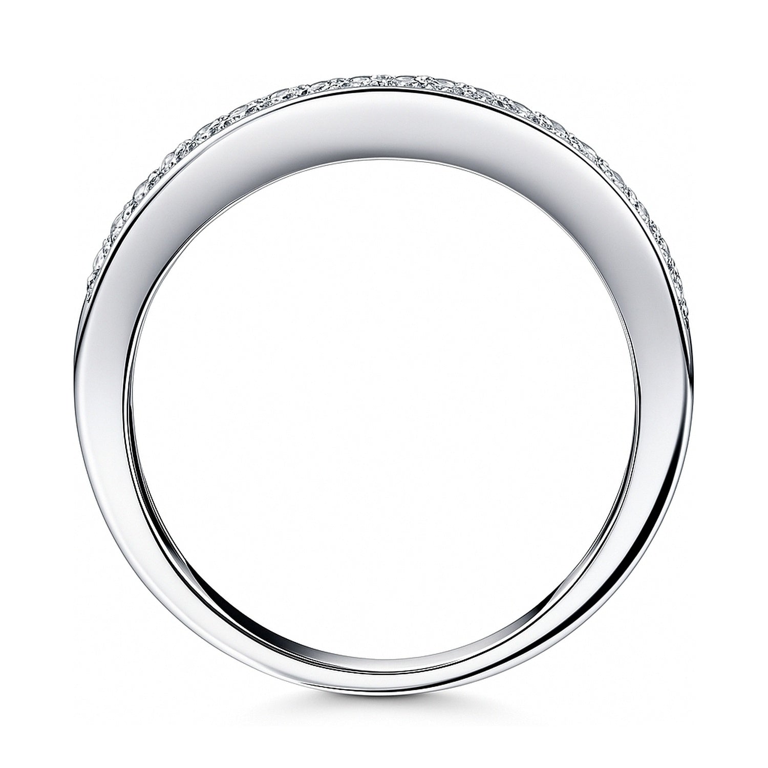 Pave CZ Eternity Ring in Sterling Silver
