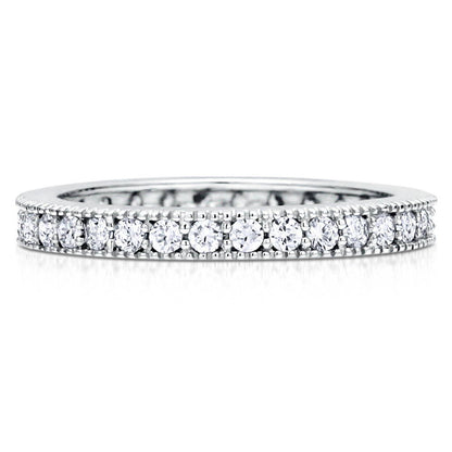 Pave CZ Eternity Ring in Sterling Silver