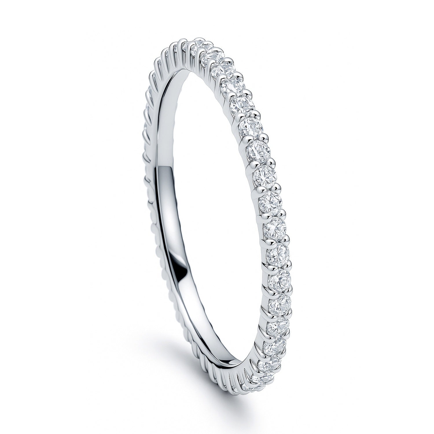 Pave CZ Eternity Ring in Sterling Silver, 4 of 10