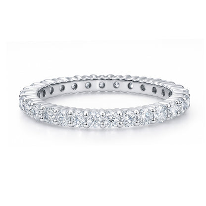 Pave CZ Eternity Ring in Sterling Silver