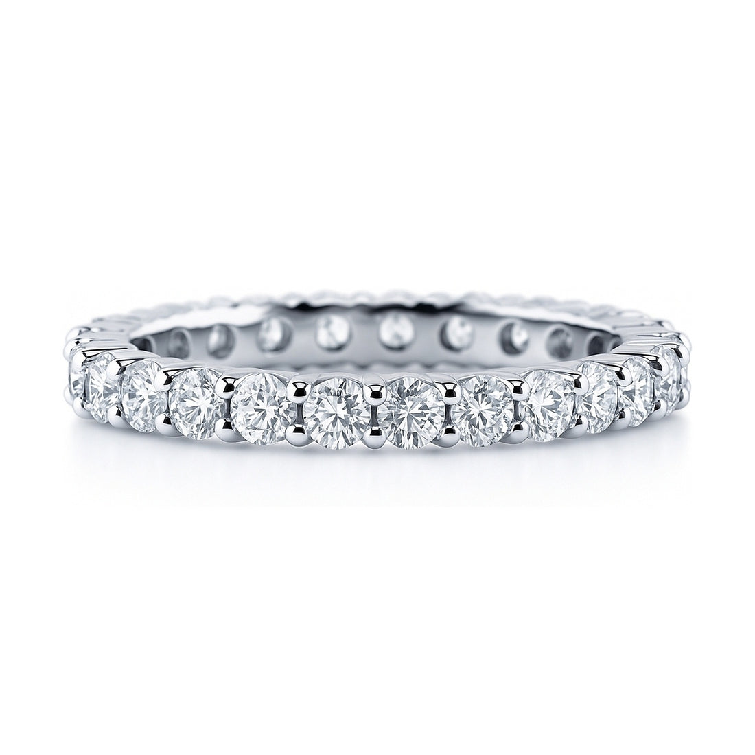 Pave CZ Eternity Ring in Sterling Silver