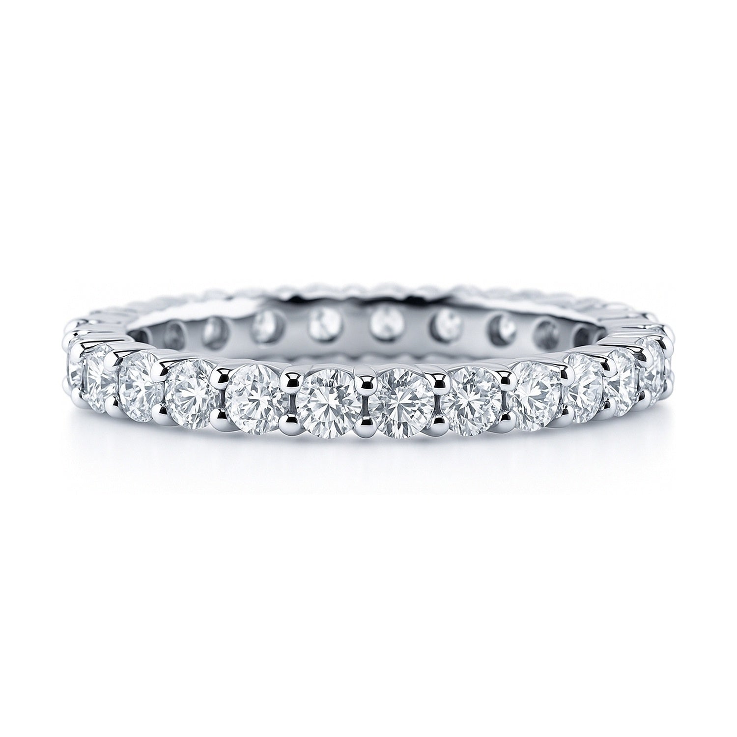Pave CZ Eternity Ring in Sterling Silver