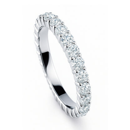 Pave CZ Eternity Ring in Sterling Silver