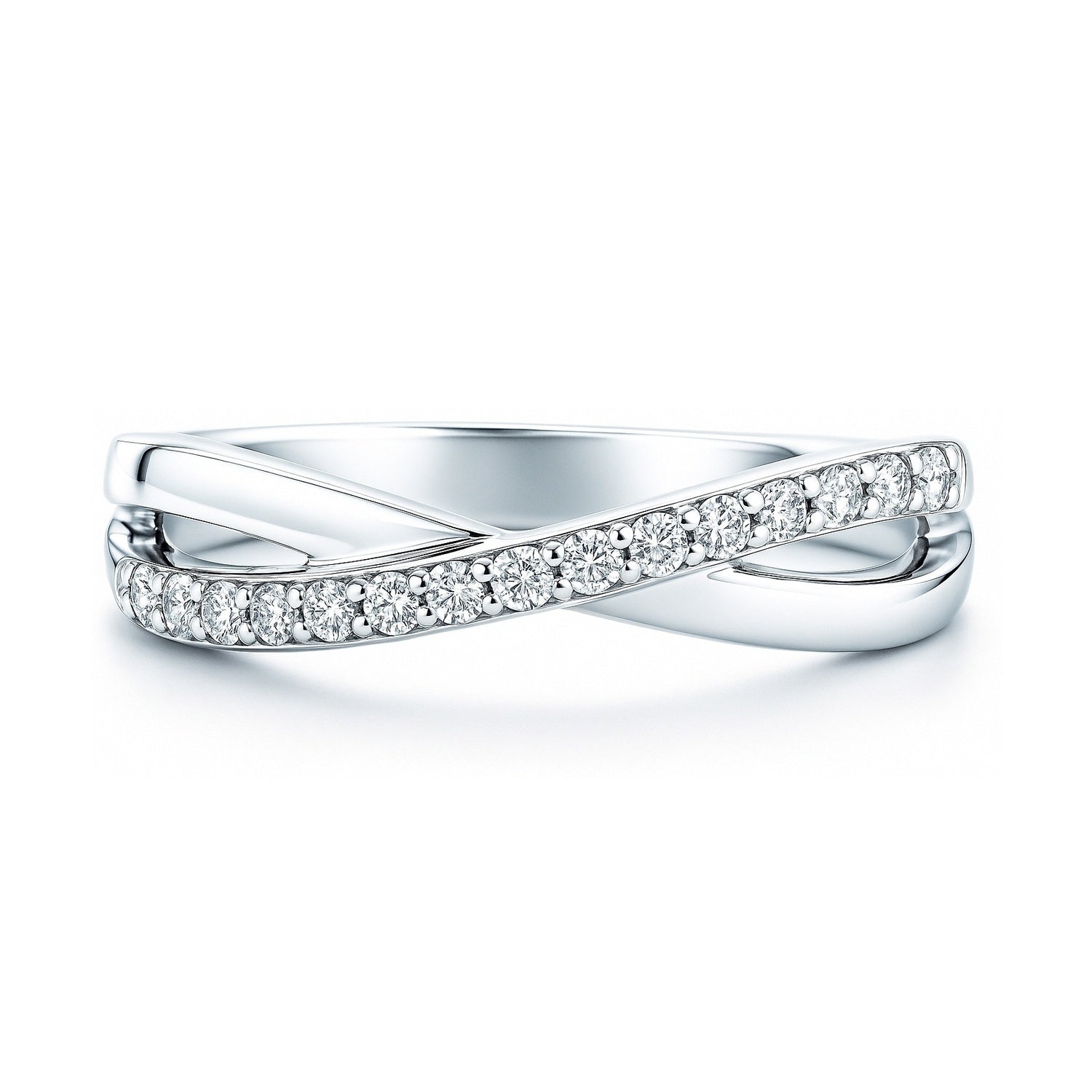 Infinity Criss Cross CZ Ring in Sterling Silver, 1 of 11