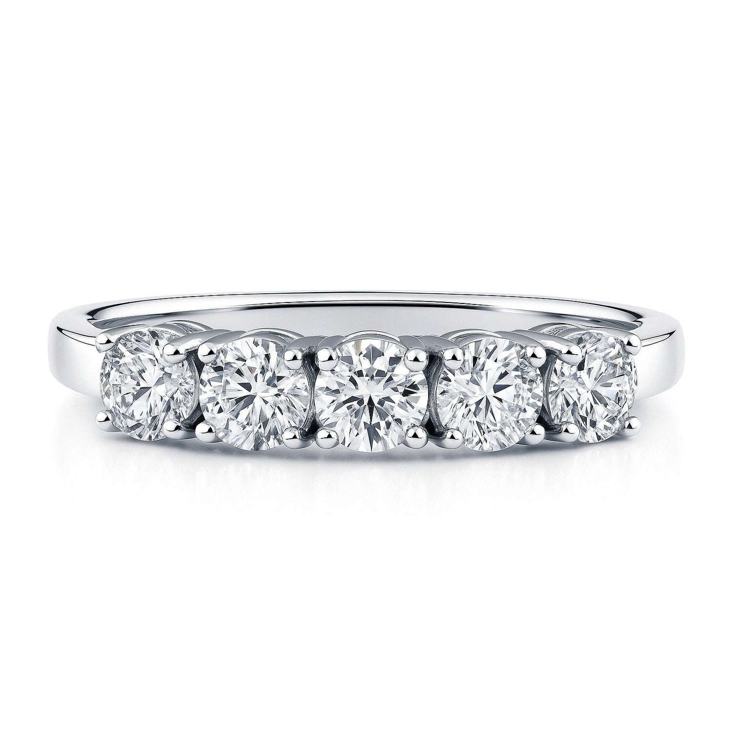 5-Stone CZ Ring in Sterling Silver, 1 of 7