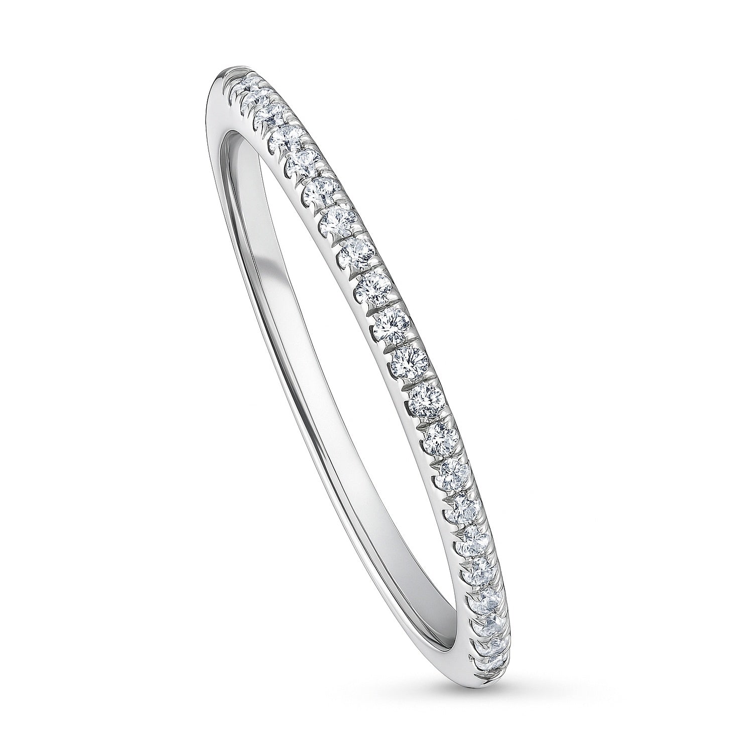 Pave CZ Eternity Ring in Sterling Silver, 4 of 9