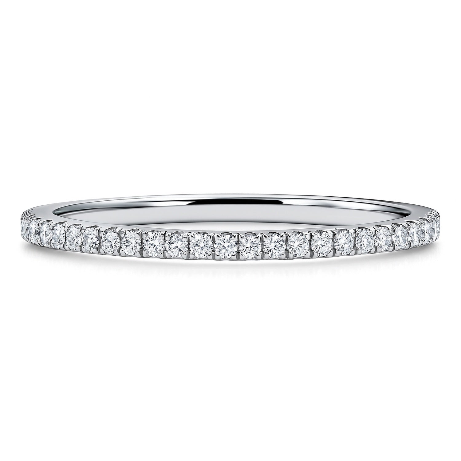 Pave CZ Eternity Ring in Sterling Silver, 1 of 7