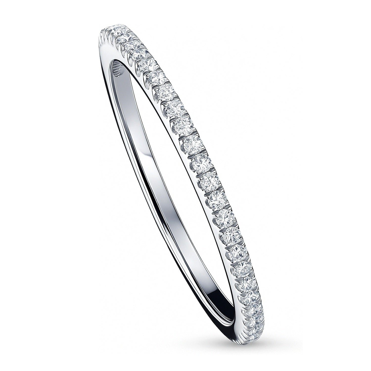 Pave CZ Eternity Ring in Sterling Silver, 4 of 7