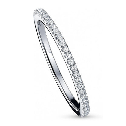 Pave CZ Eternity Ring in Sterling Silver