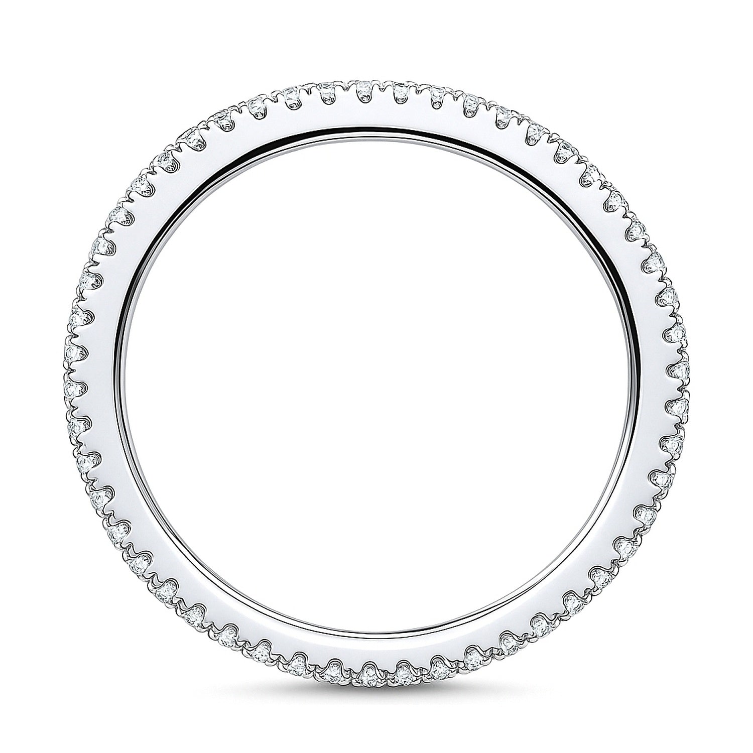 Pave CZ Eternity Ring in Sterling Silver, 5 of 7