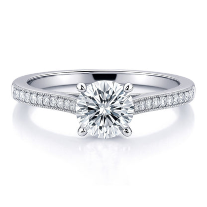 Solitaire 1ct CZ Ring in Sterling Silver