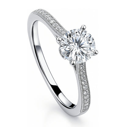 Solitaire 1ct CZ Ring in Sterling Silver